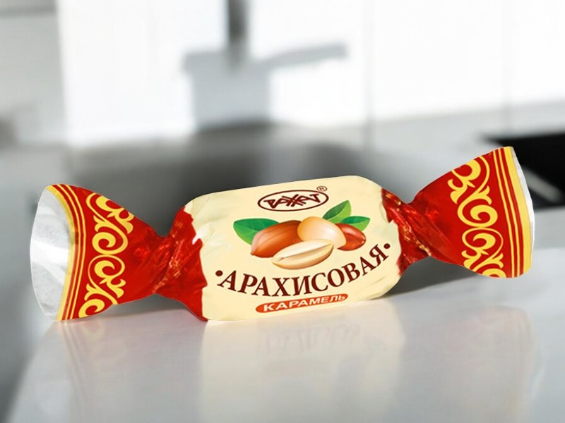 карамель РАХАТ Арахисовая 1кг*1шт! ПОШТУЧНО! (6 шт в корб. )