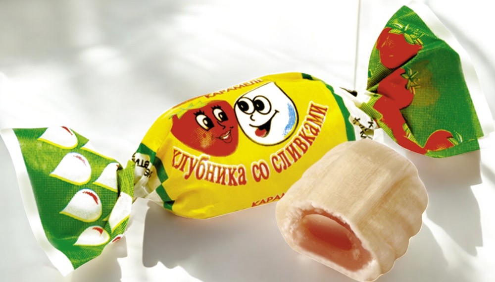карамель Клубника со сливками 5кг Рот Фронт***