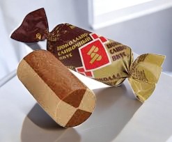 конфеты Батончики шоколадно-сливочные 1кг ПОШТУЧНО! (4шт в корб. ) Рот Фронт