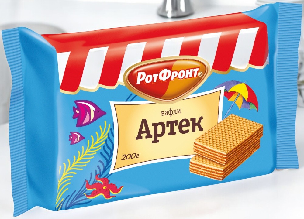 вафли Рот Фронт Артек 0,200*1шт! ПОШТУЧНО! (20 шт в корб. )