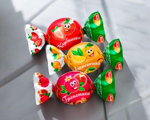карамель микс с фрукт.ягод нач. ап.,гран., клубн. 0,220*1шт! ПОШТУЧНО! (8 шт  в корб. ) Рот Фронт