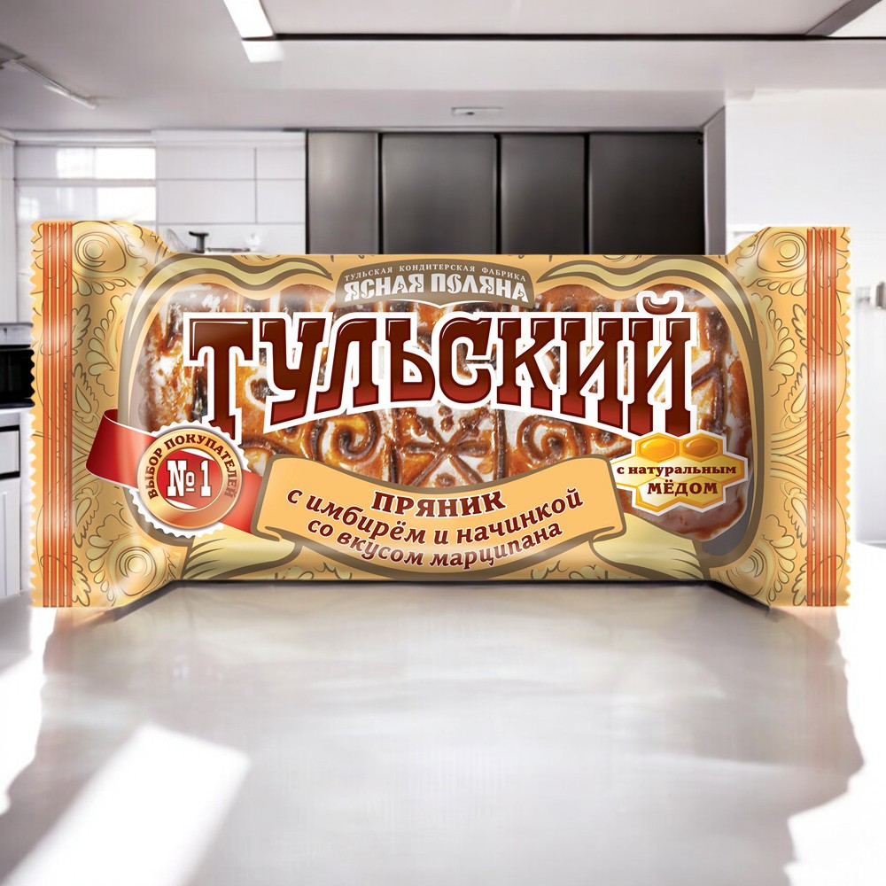 пряник Тульский пряник имб., марципан фас. 0,140*1шт! ПОШТУЧНО (22 шт в короб.)