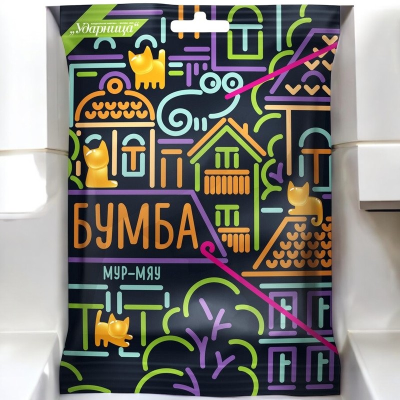 мармелад Ударница Мур-Мяу Бумба 0,108гр ПОШТУЧНО! (30 шт в корб. )