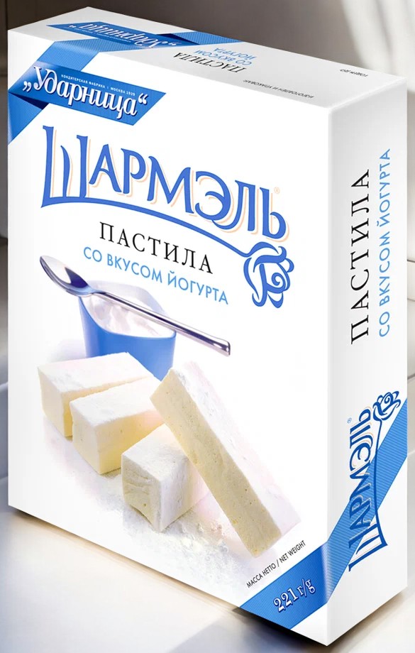 пастила Ударница со вкусом йогурта 0,221гр  ПОШТУЧНО! (14 шт  в корб. )