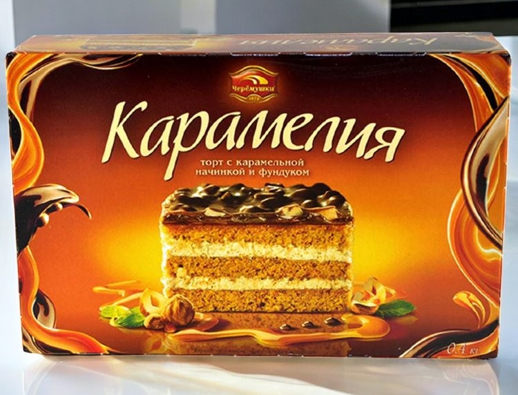 Торт Карамелия 0,400*1шт! ПОШТУЧНО! (6 шт в корб.)