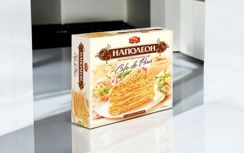 Торт Наполеон 0,640*1шт! ПОШТУЧНО!(6 шт. в короб.)