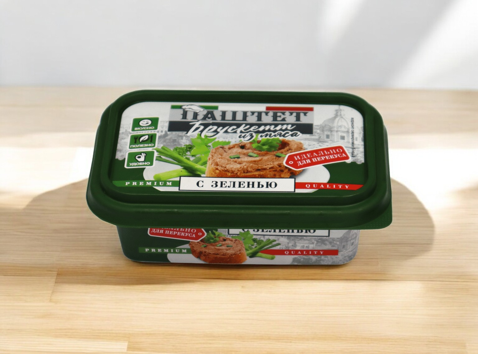Паштет Брускетт из мяса “С зеленью”