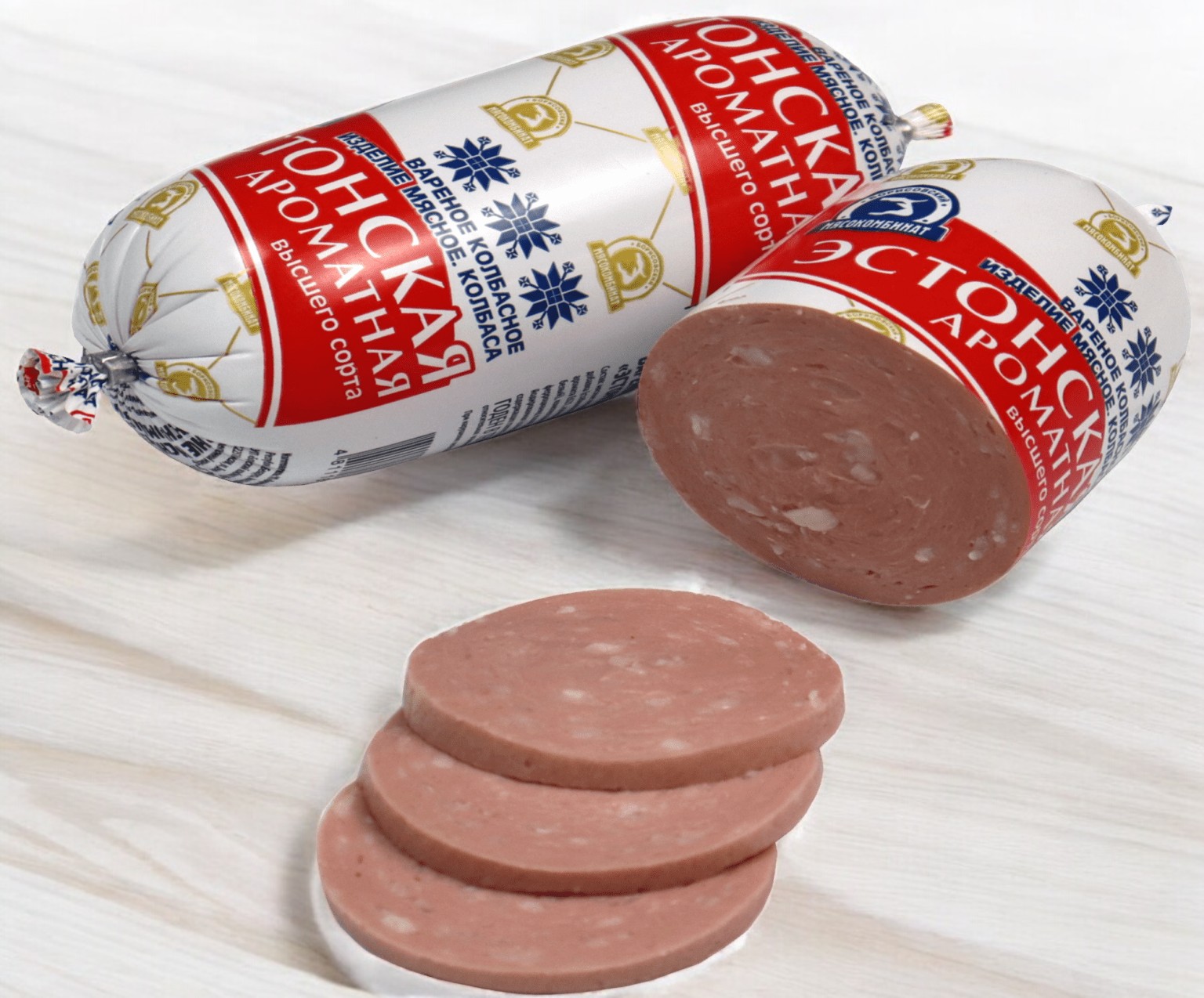Вареная мясная колбаса “Эстонская ароматная” в/с