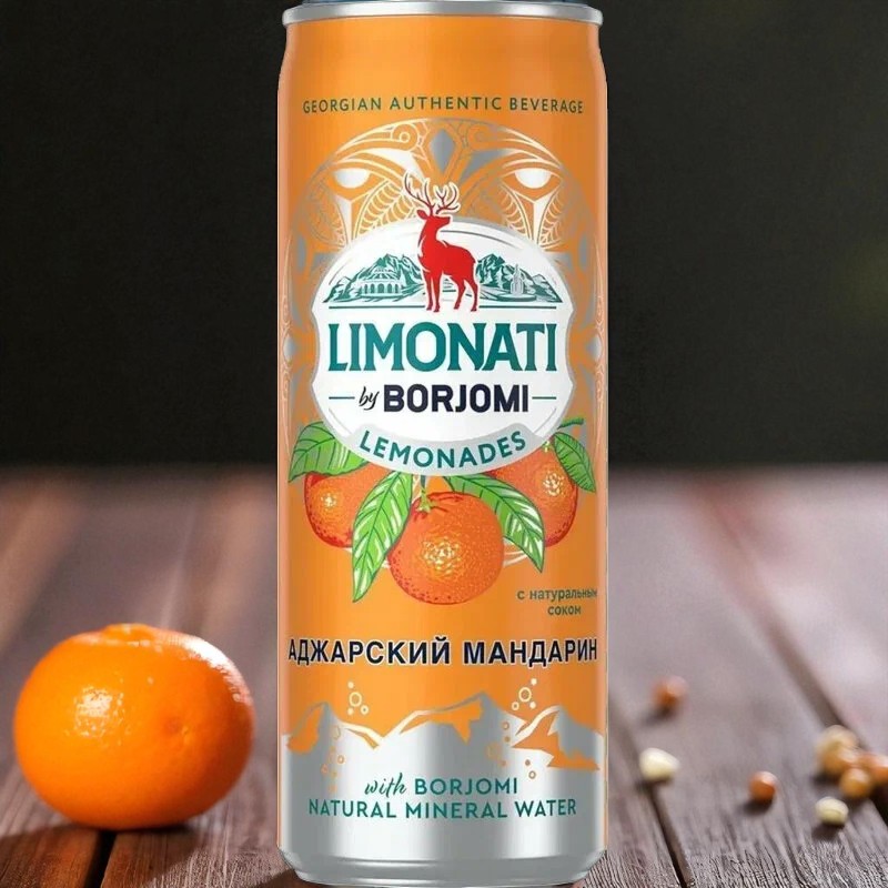 Лимонад Боржоми “Аджарский Мандарин” ж/б 0,33л