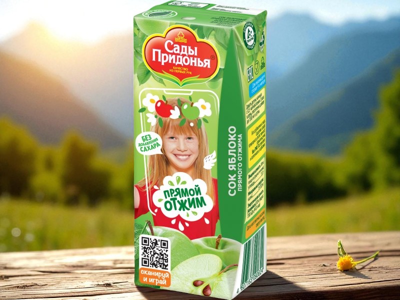 Сок Сады Придонья “Яблочный” 0,2л