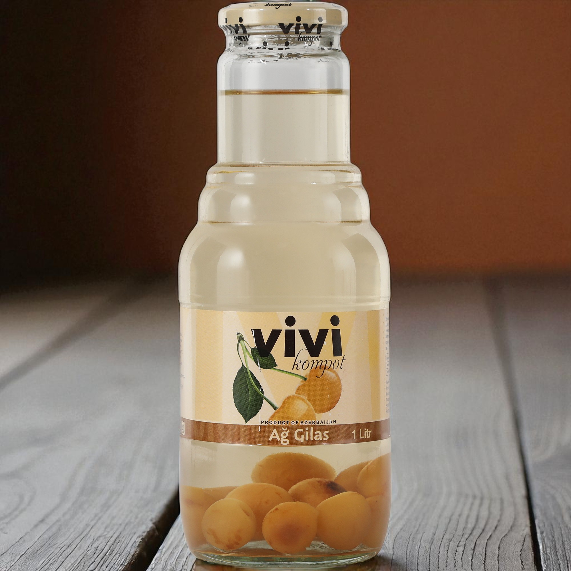 Компоты”VIVI” Белая Черешня 1л