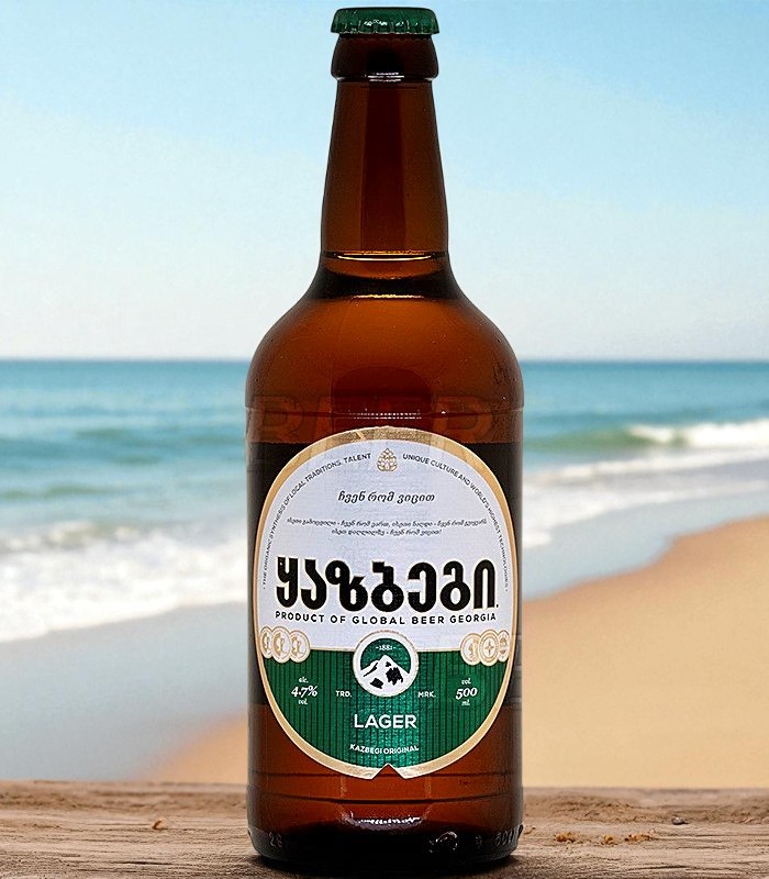 Пиво св пастер. фильтр. “Казбеги” 0,5л.,ст., алк.4.7% 0,5л