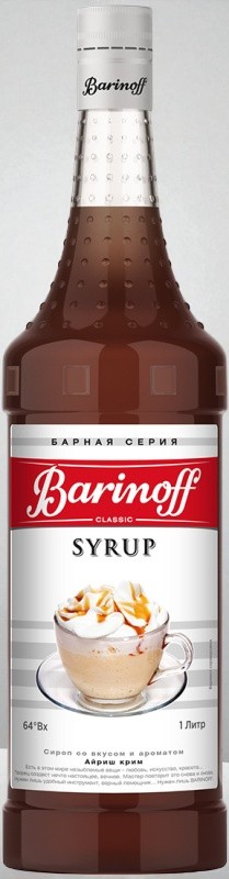 Сироп Баринофф, со вкусом и ароматом «Айриш крим» ст. 1л.