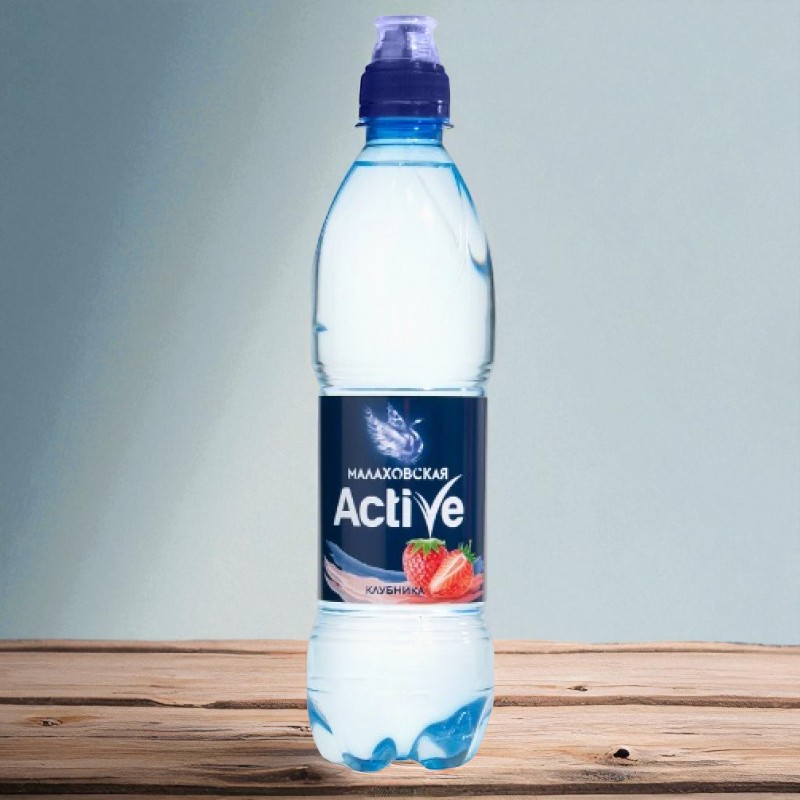 Вода Малаховская Актив Клубника  0,5л