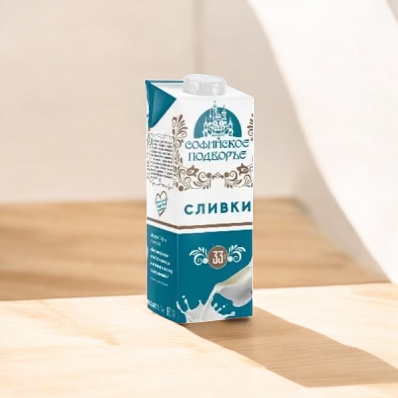 Сливки “Софийское подворье” 33% 1 литр