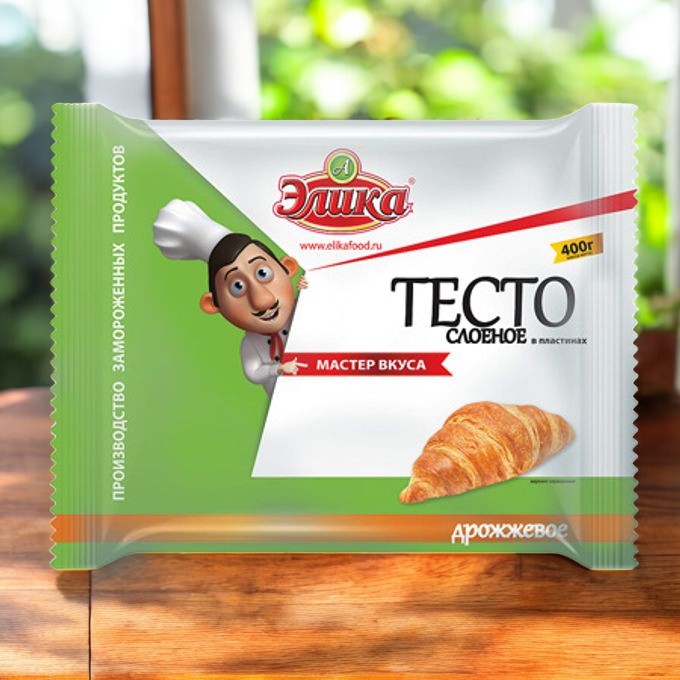 Тесто “ЭЛИКА”слоёное дрожжевое 0,4кг
