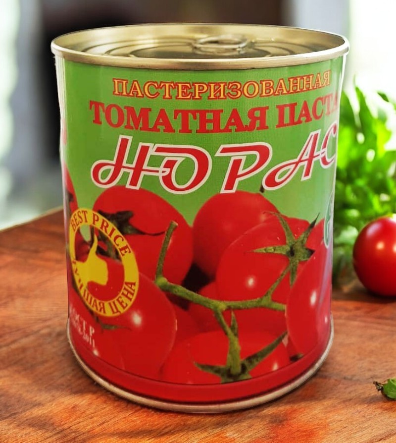 Томатная паста, ж/б 800 гр. НОРАС