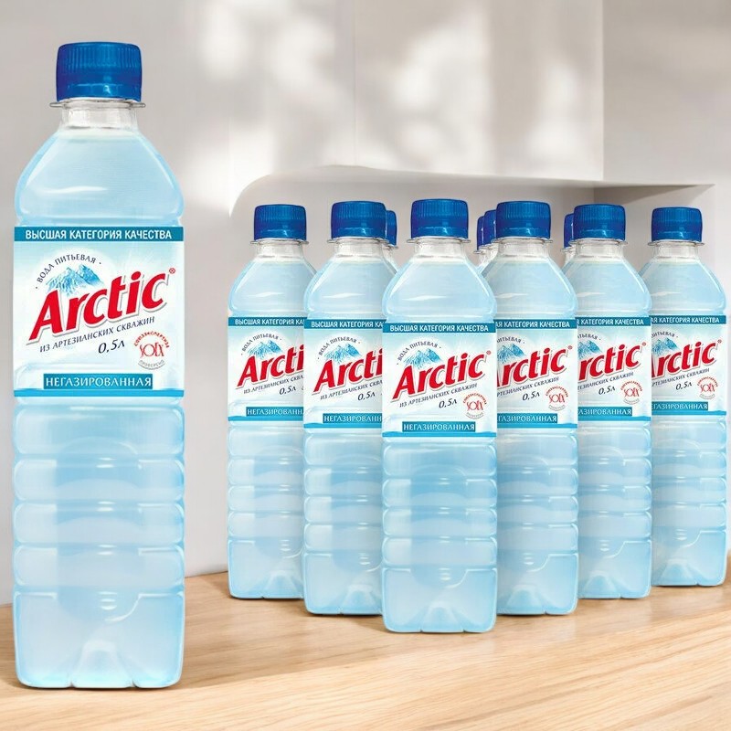 Вода питьевая “АРКТИК” негаз. ПЭТ 12шт/0,5л 9341