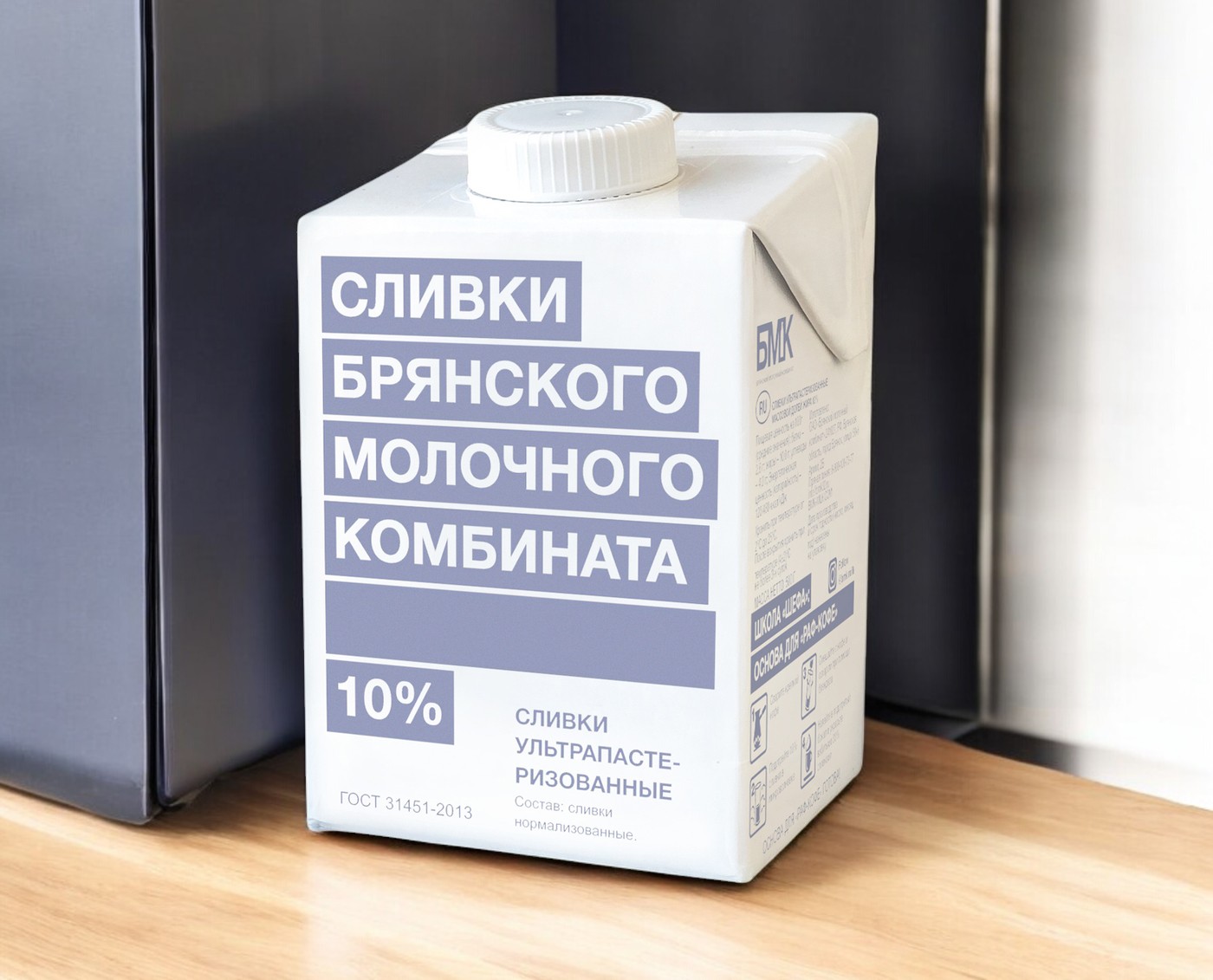Сливки ультрапаст. “БМК” 10% 12шт/500г 5178