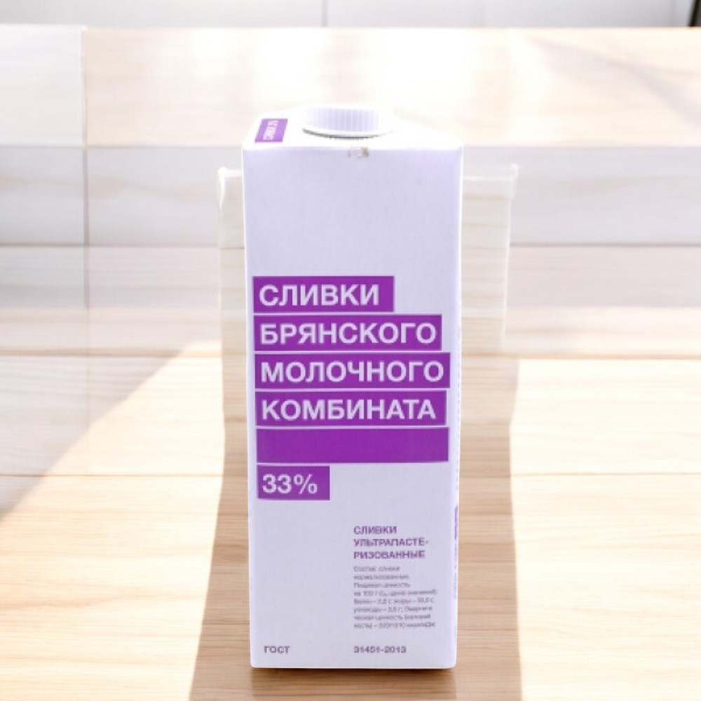 Сливки БМК 33% 1 л