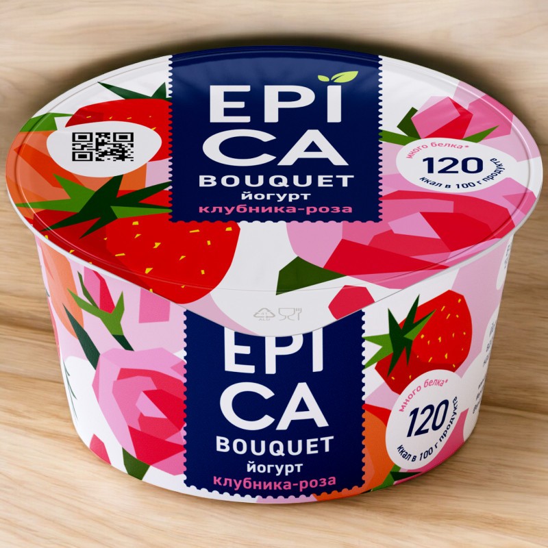 EPICA Bouquet 4,8% c КЛУБНИКОЙ и РОЗОЙ 12шт/130гр 3354