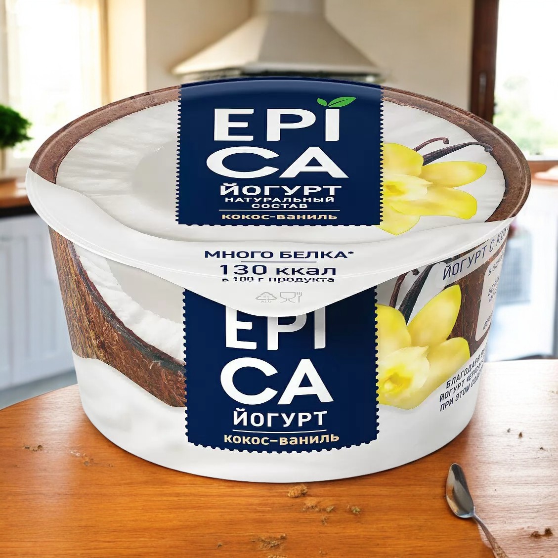 EPICA Йогурт 6,3% с КОКОСОМ и ВАНИЛЬЮ 12шт/130гр 3046