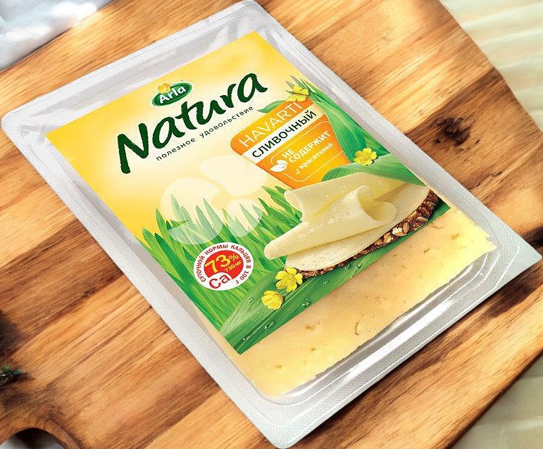 Сыр Natura “Сливочный” в нарезке 10шт/150гр
