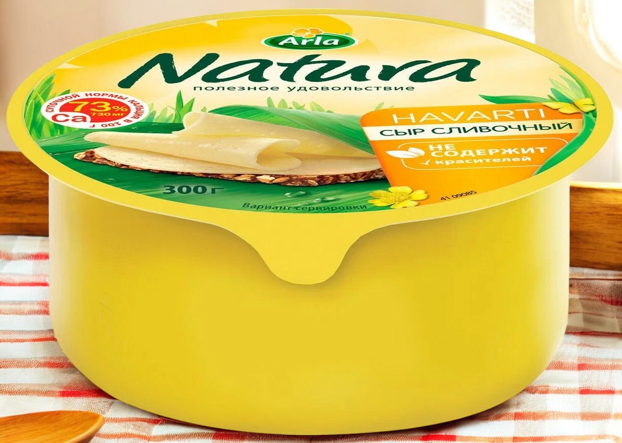 Сыр Natura “Сливочный” цилиндр  6шт/300гр