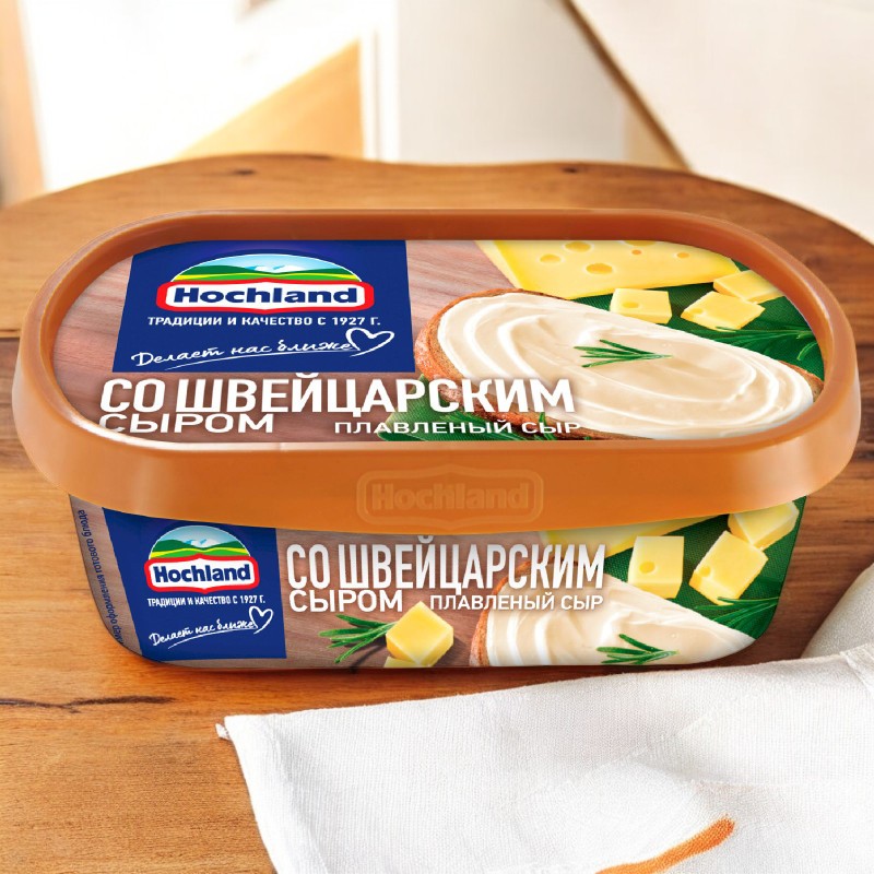 Плавл.сыр (ванночка)  Хохланд  Швейцарский сыр  8шт/200г 4833