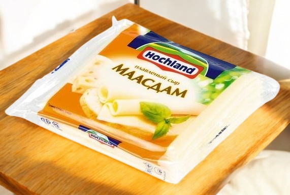 Плавл.сыр (ломтиками) Хохланд Маасдам 9шт/150г 4805