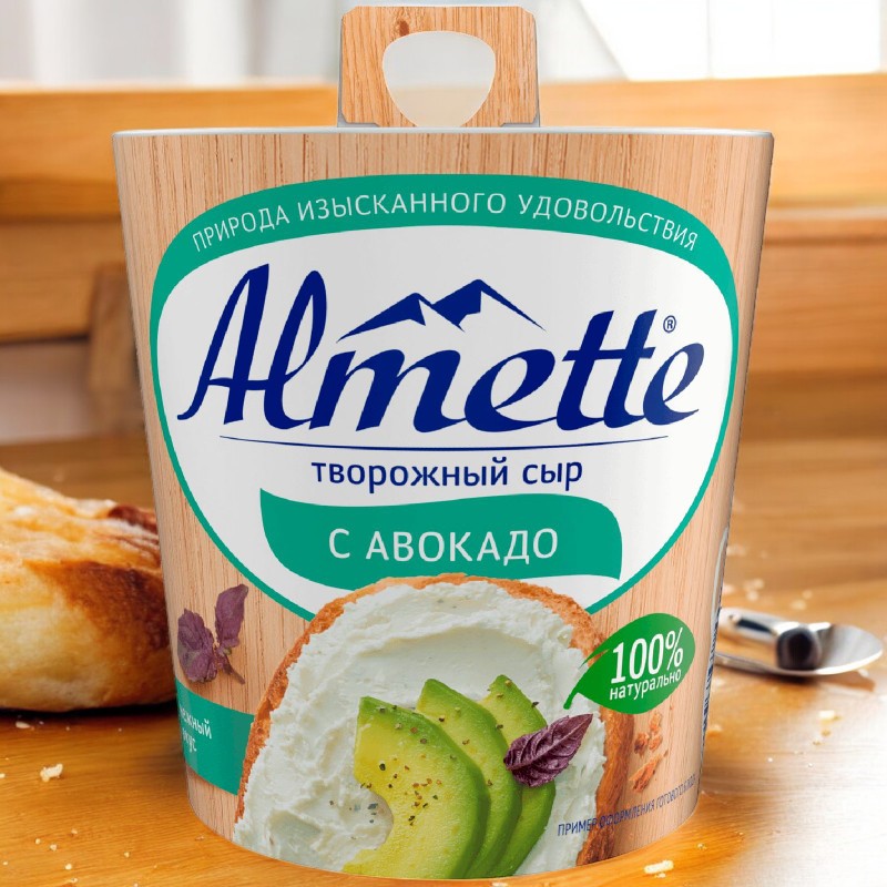 Сыр творожный “Альметте” Авокадо 8шт/150г 4880