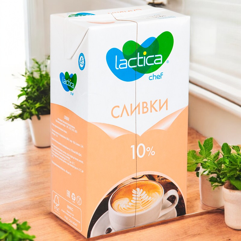Сливки “Лактика” 10% 1 л