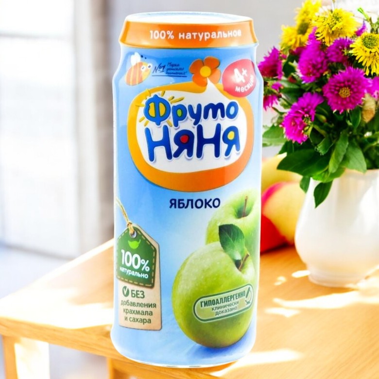 Пюре фруктовое “ФрутоНяня” ЯБЛОКО 12шт/250гр  5345