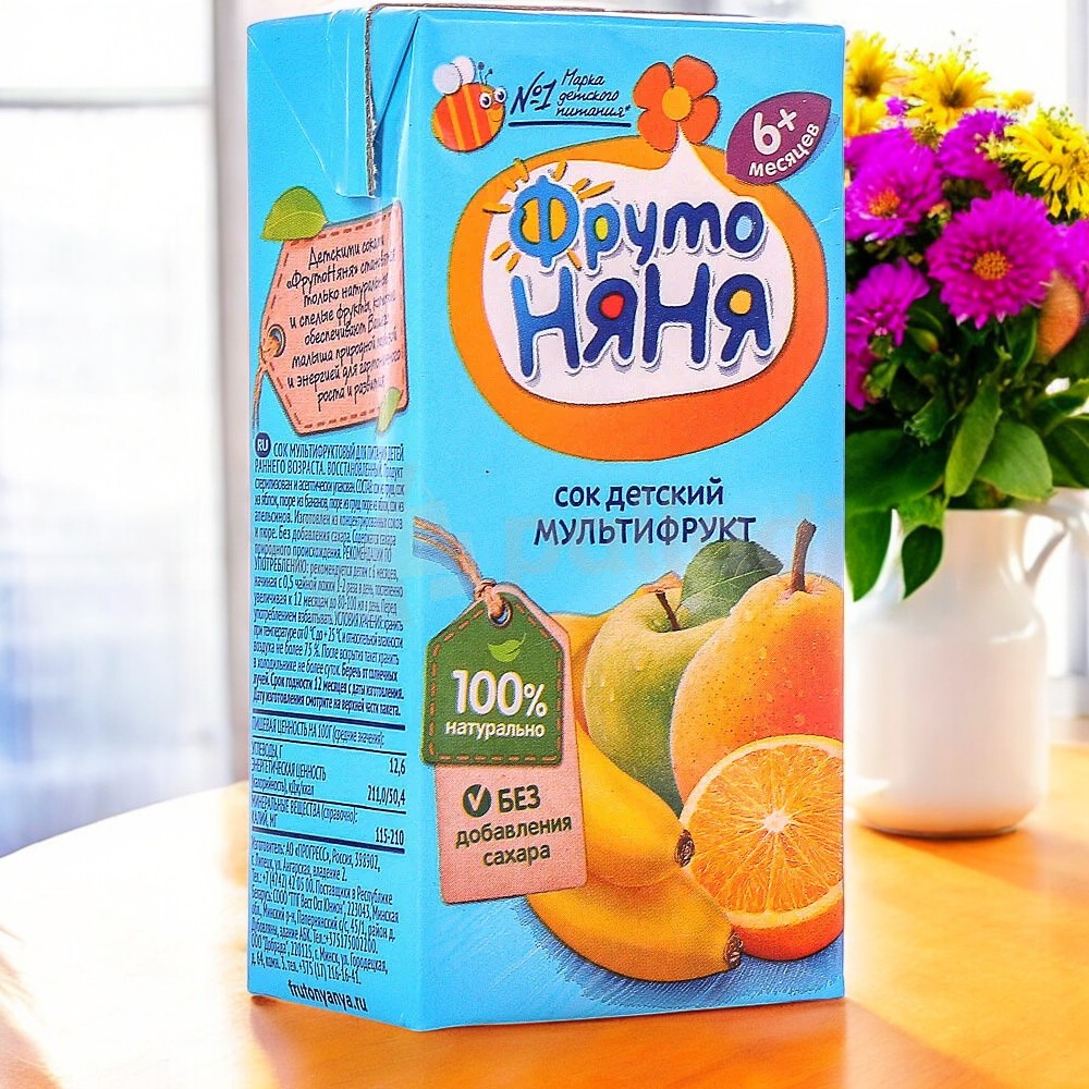 Сок “ФрутоНяня” Мультифрукт 18шт/200мл 5349