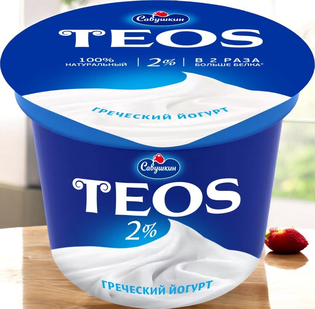 Йогурт “Греческий ТЕОС” 2%  6шт/250гр 5492