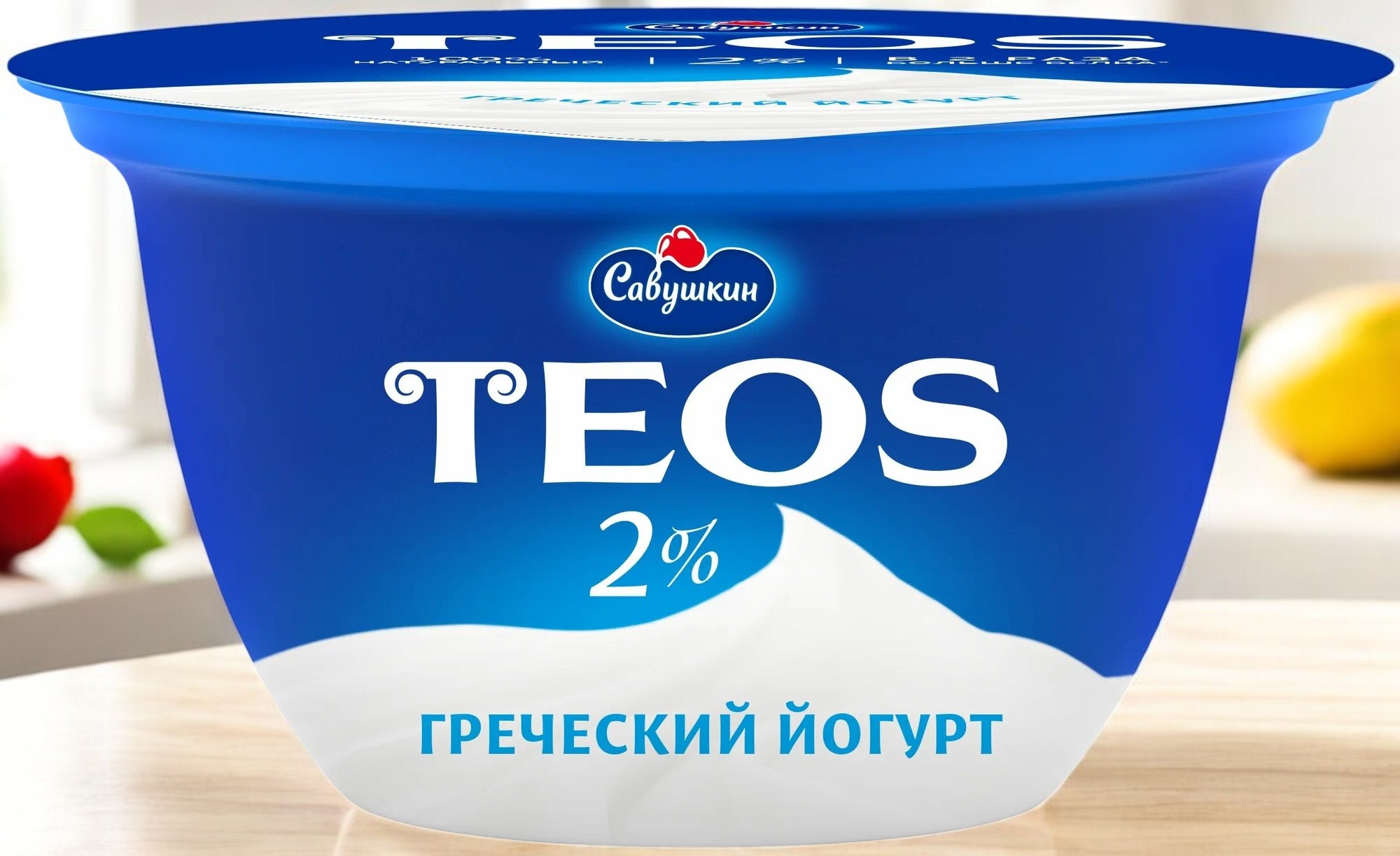 Йогурт греческий НАТУРАЛЬНЫЙ 140г/6шт 2300