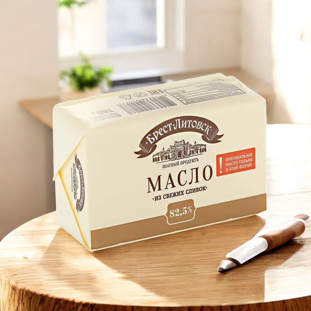 Масло”Брест-Литовское”сладко-слив.несол.82,5% 180гр 2044
