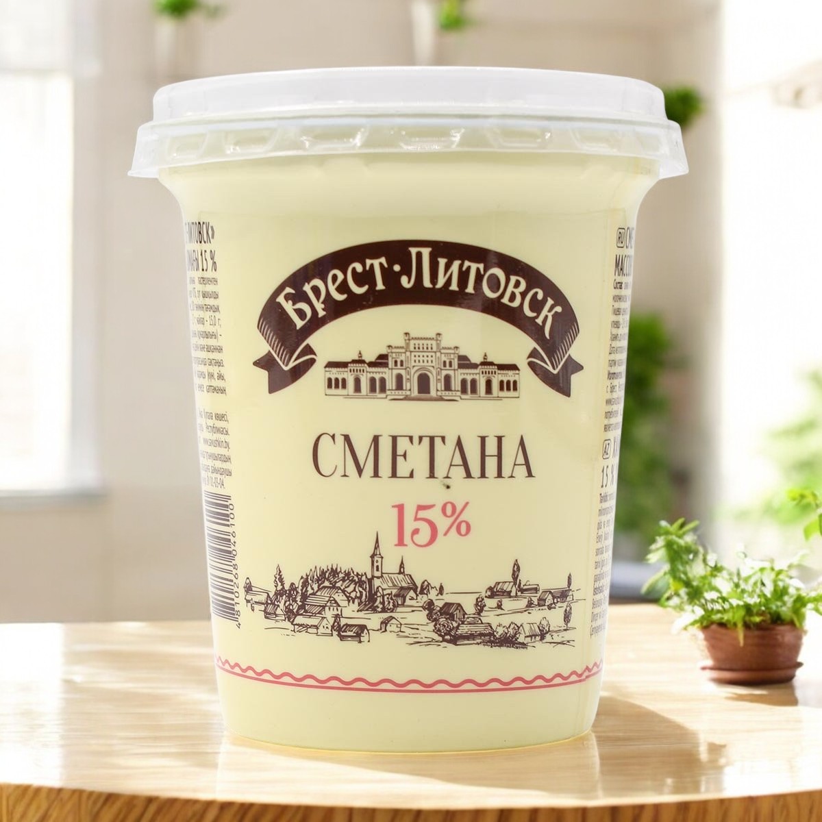 Сметана 15% 300г “Брест-Литовская” 12шт/300г 4356