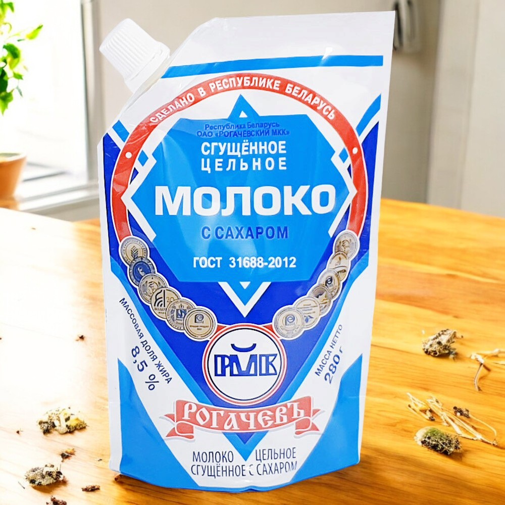 Молоко сгущенное “Рогачев” 8,5% 24шт/270г Дойпак 2739
