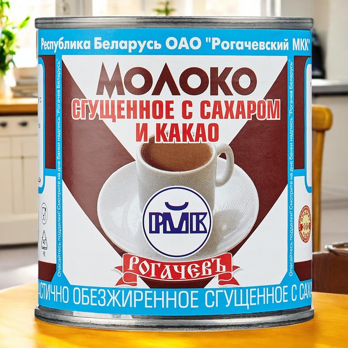 Молоко сгущенное с сахаром и какао 7,5% 380гр.(30шт) Ж/Б 3437