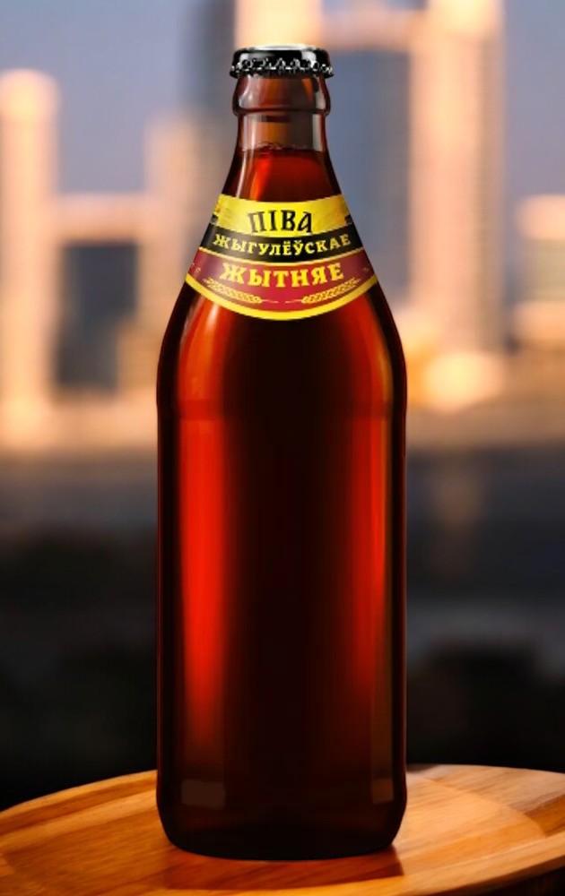 Пивной напиток тёмный “ЖИГУЛЁВСКОЕ РЖАНОЕ” алк. 5%, Ст.бут.0.5л