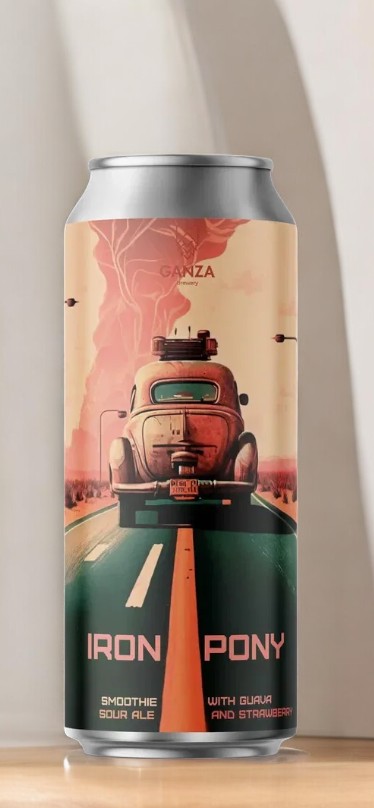 Пивной напиток “Ганза фруктовый эль 14” (IRON PONY) алк. 6% Ж/Б 0,5 л.