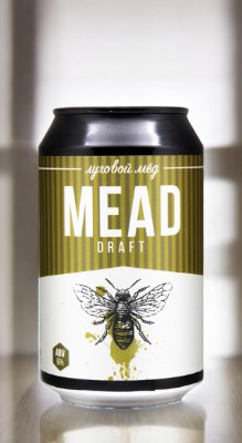 Степь и ветер. Медовуха “Драфт Мид” алк. 6% Ж/Б 0,45 л. (Draft Mead)
