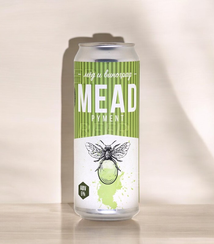Степь и ветер. Медовуха “Мёд и Виноград” алк. 6% Ж/Б 0,45 л. (Grape Mead)