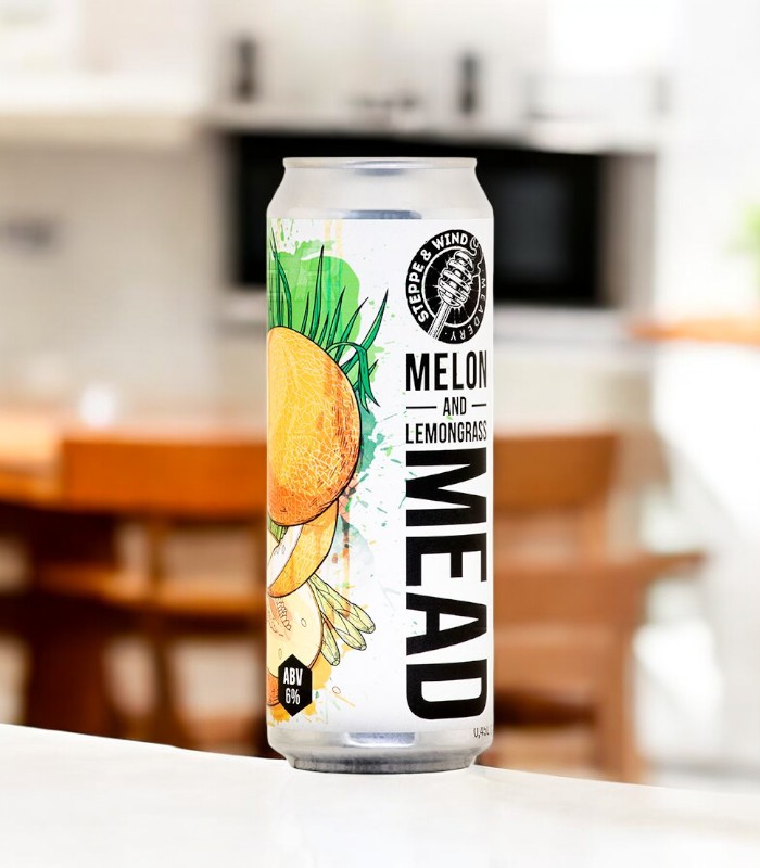 Степь и ветер. Медовуха “Мёд и Дыня” (Melon and Lemongrass Mead) Ж/Б 0,45 л.