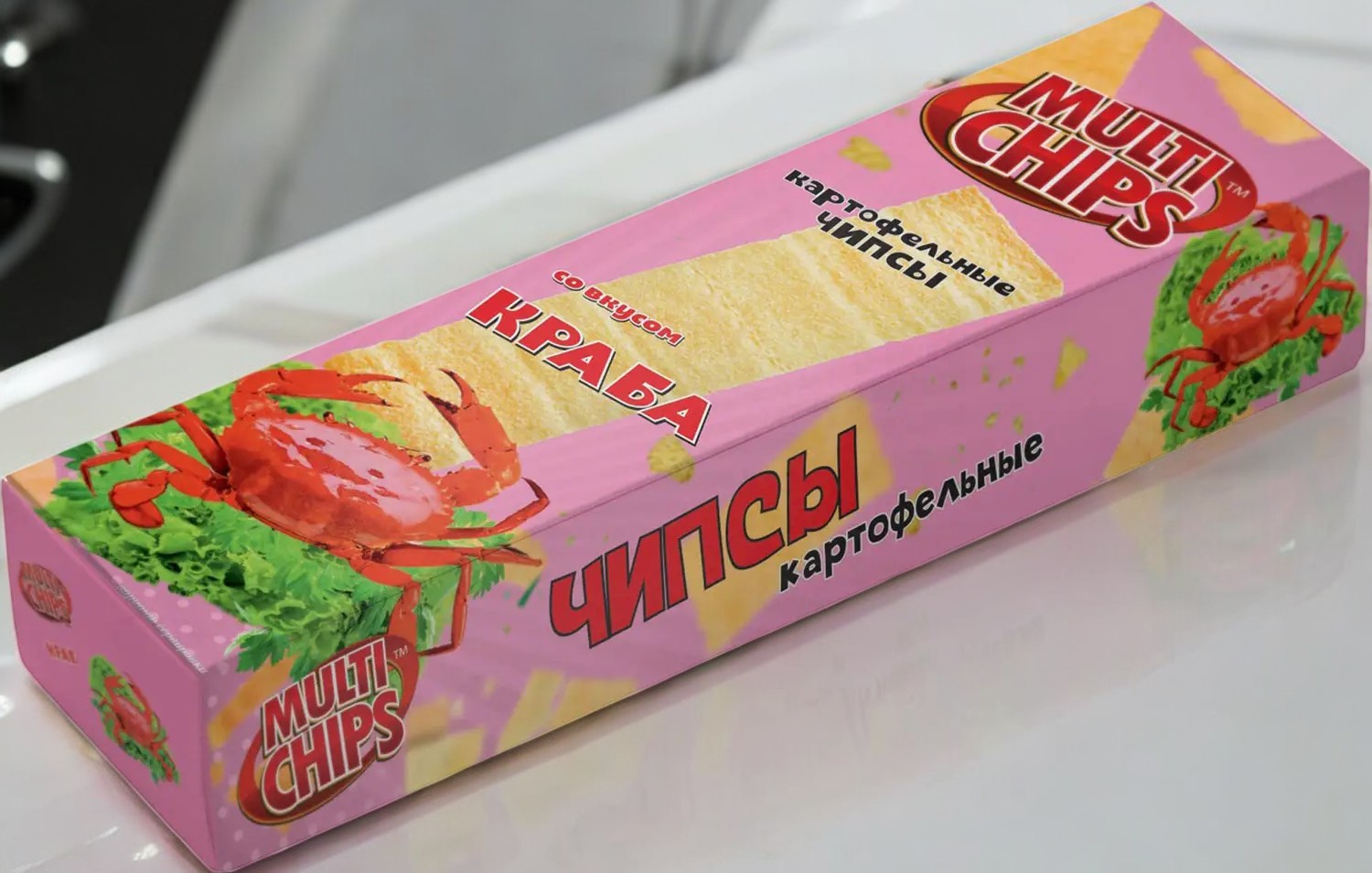Чипсы картофельные “Краб” 100г. в/уп