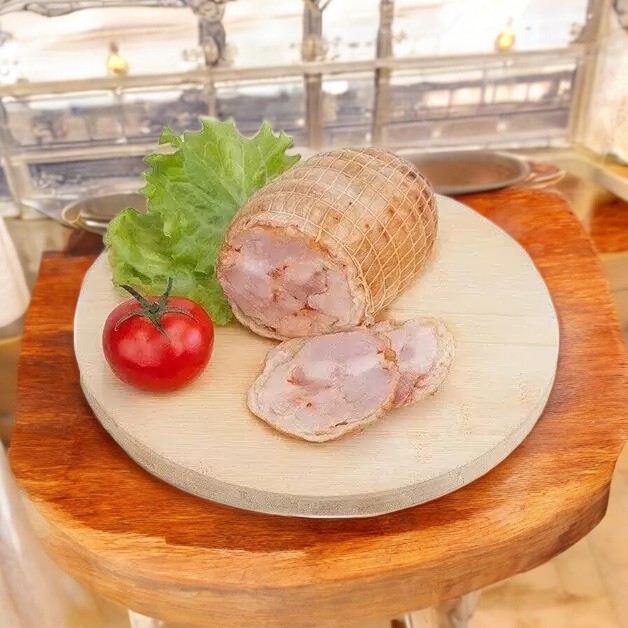 Мини-рулет куриный с чесноком варено-копченый 1 сорт 0,6гр