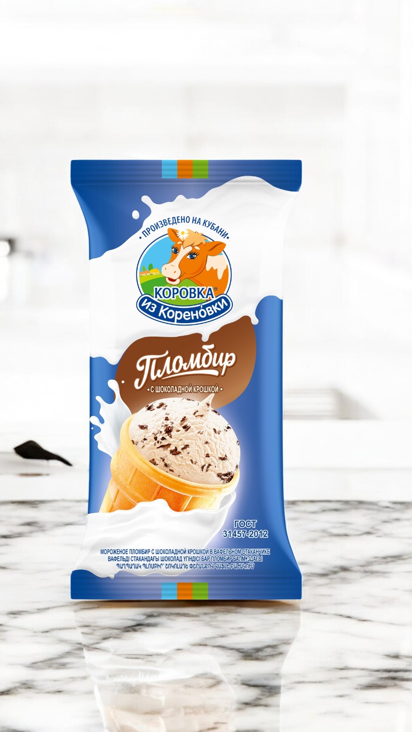 Ваф.ст. Пломбир с шоколадной крошкой 80гр.*
