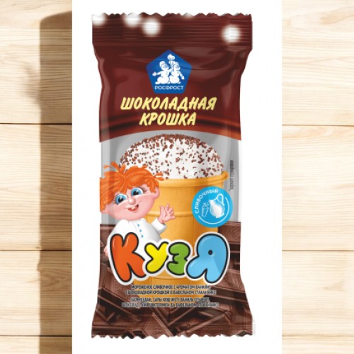 Ваф.ст. Кузя сливочный с ШОК.КРОШКОЙ в уп. 70гр.по