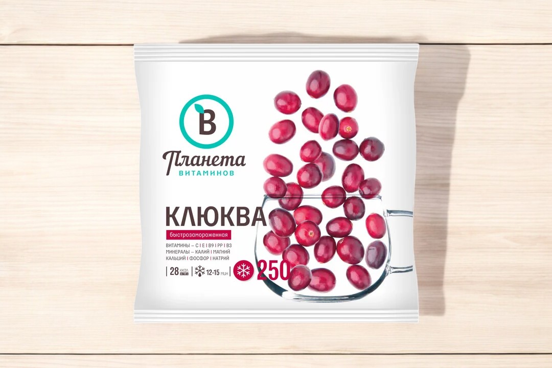 Клюква 250 гр.Планета Витаминов